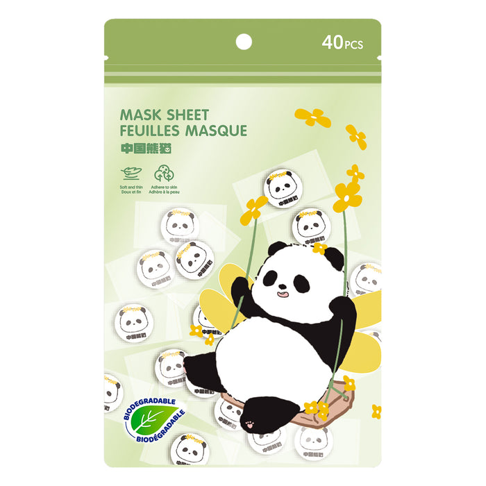 Miniso China Panda Bamboo Fiber Compressed Mask Sheet (35 pcs)