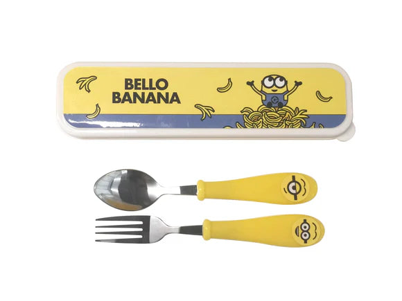 MINISO Minions Collection Flatware Set (Fork & Spoon)(Yellow)