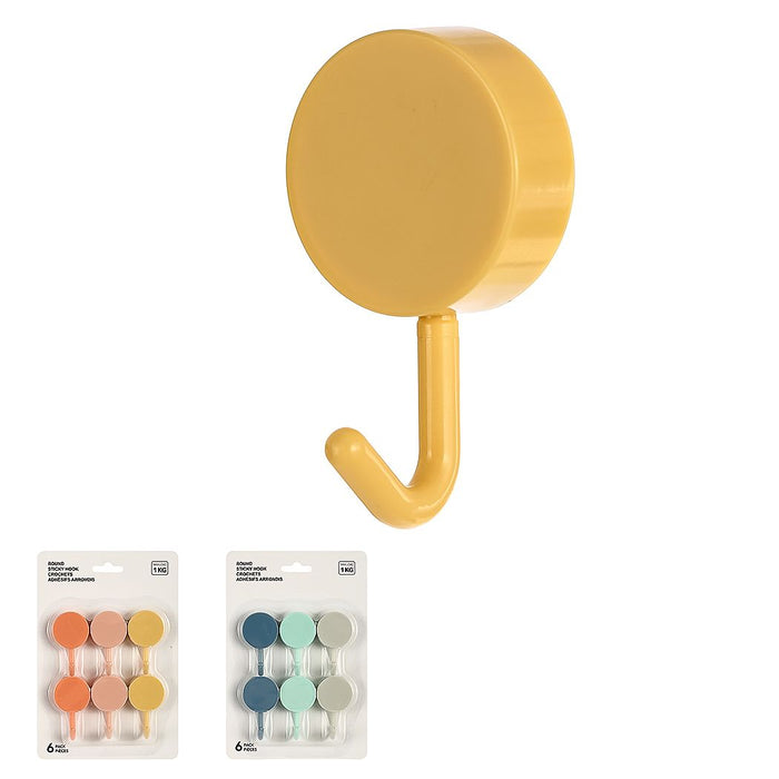 Miniso Round Sticky Hook (6 Pack)