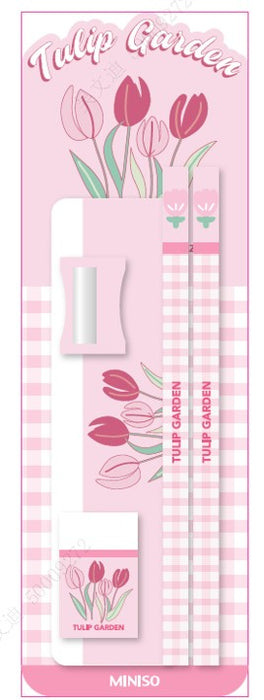 Miniso Tulip Garden Collection Stationery Set PDQ