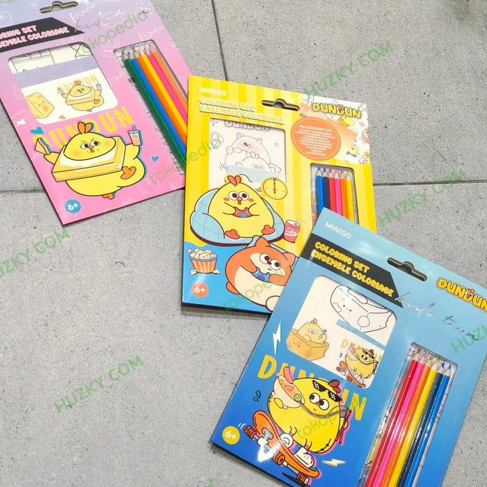 Miniso Yummy Food Dundun Series Colouring set (Yellow)