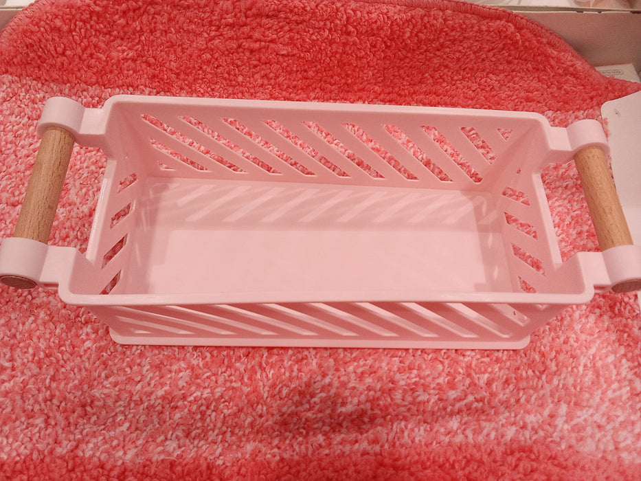 Miniso Storage Basket with Handle (S) Pink