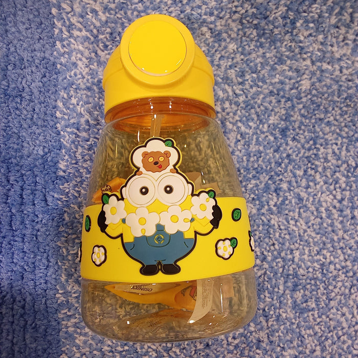 Miniso Minions Collection Plastic Bottle with Shoulder Strap (800ml)