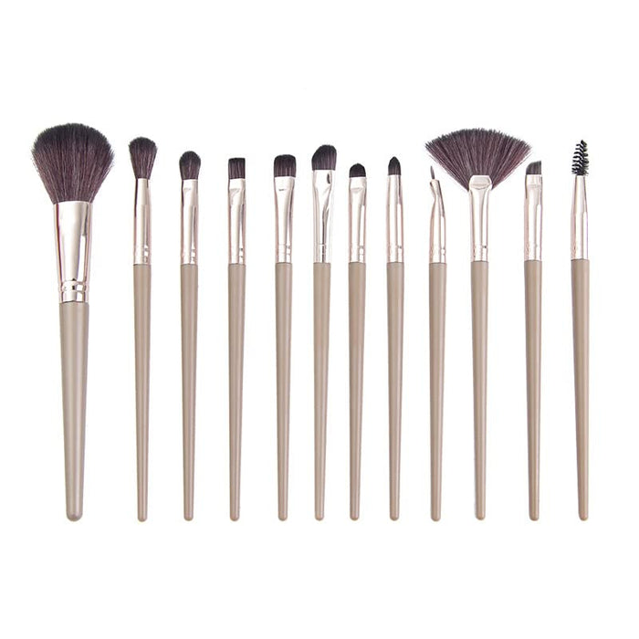 Miniso Premium Classic Makeup Brush Set (12 pcs)(Golden)