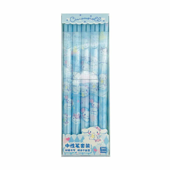 Miniso Cinnamoroll 5-Piece Pen Set (0.5mm, Black)