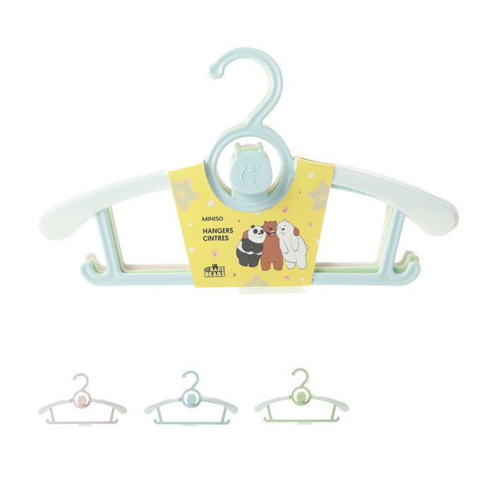 Miniso We Bare Bears Collection 4.0 Kids' Clothes Hangers (3 pcs)