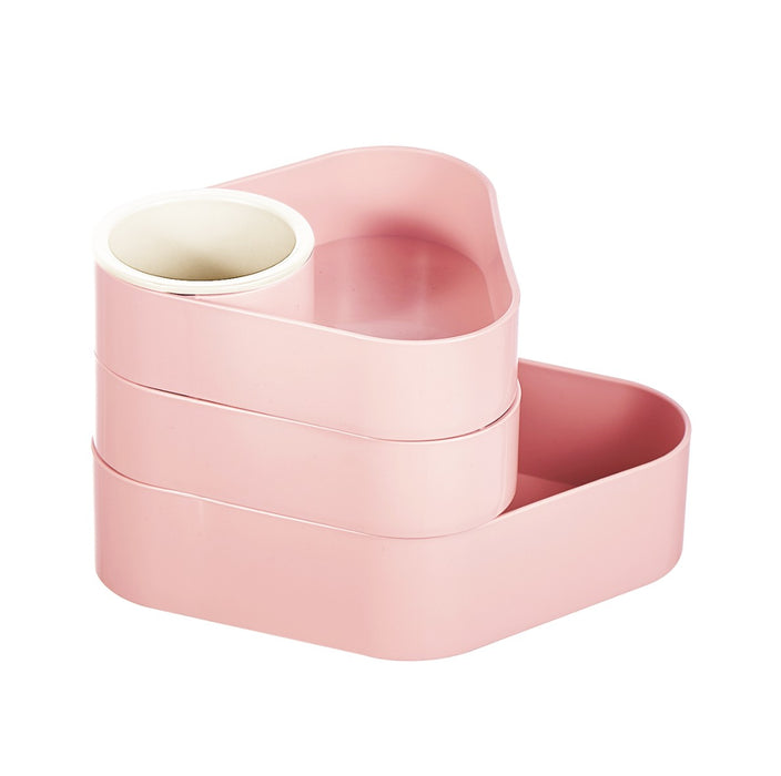 Miniso Macaron Series 3 Tier Rotating Organizer (Pink)