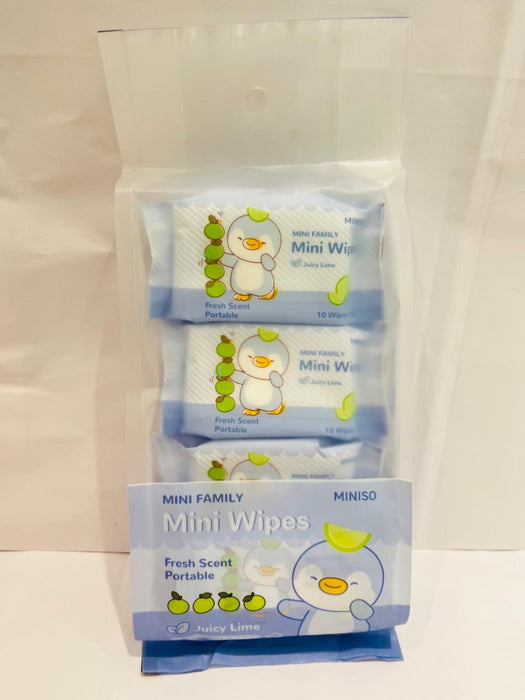 Miniso MINI FAMILY Mini Wipes 8 Packs(Juicy Lime)