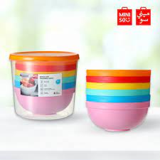 Miniso Colorful Portable Bowl Set (Set of 6)