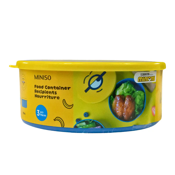 Minions Collection Food Storage Box (3 pcs)(Yellow)