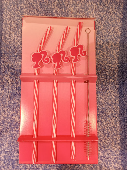 Miniso Barbie Collection Straw & Brush Set