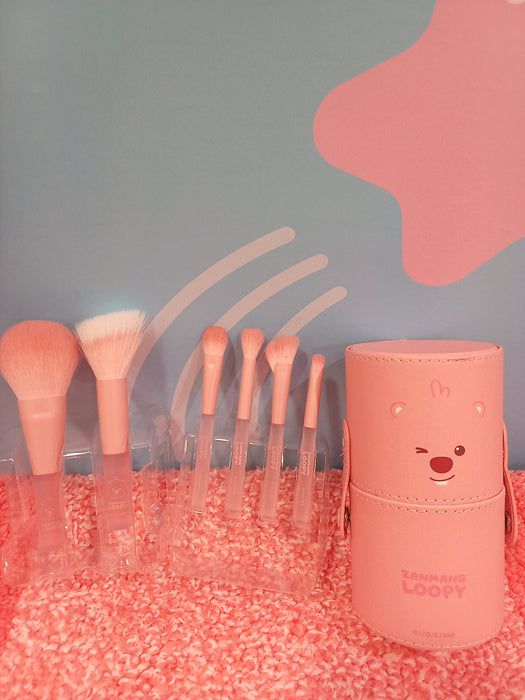 Miniso Zanmang Loopy Collection Mini Makeup Brushes (6 pcs with Holder))