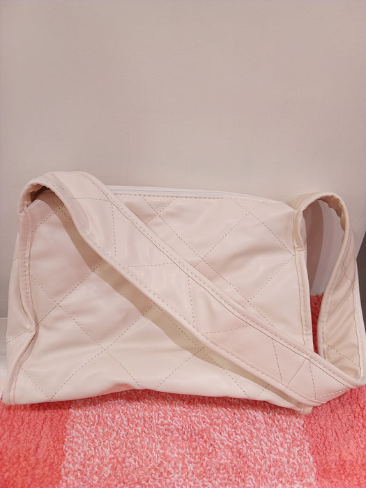 Miniso Quilted Shoulder Bag (White)