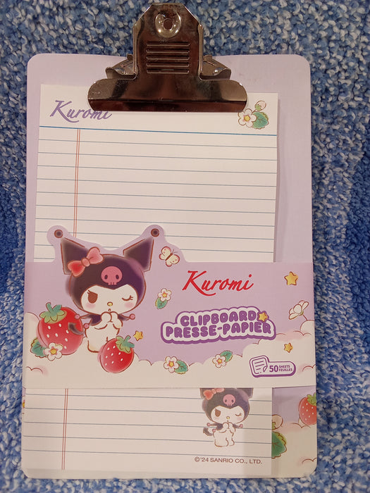 Miniso Sanrio Character Strawberry Collection A5 Clip board (50 Sheet) Kuromi