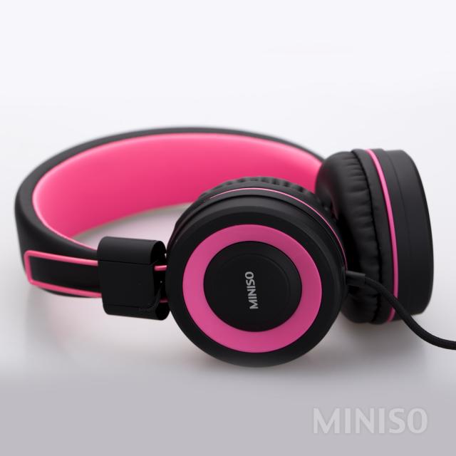 Miniso Foldable Headphone (Pink+Black)