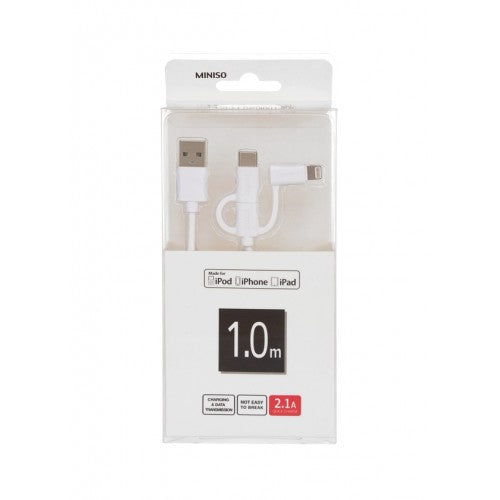 Miniso 3 in 1 USB Cable (White)