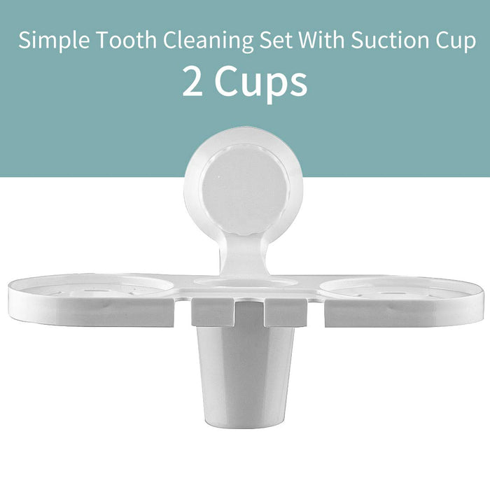 Miniso Simple Tooth Cleaning Set with Suction Cup (2 Cups)