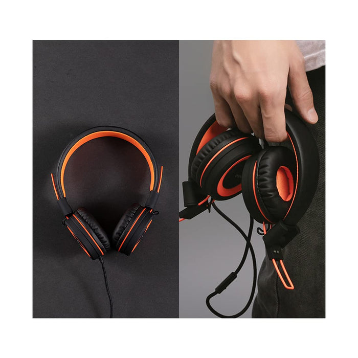 Miniso Foldable Headphone -Orange/Black