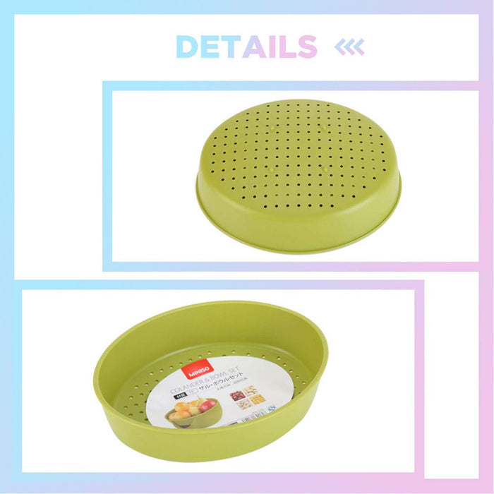 MINISO Double layer Fruit Strainer (Green)