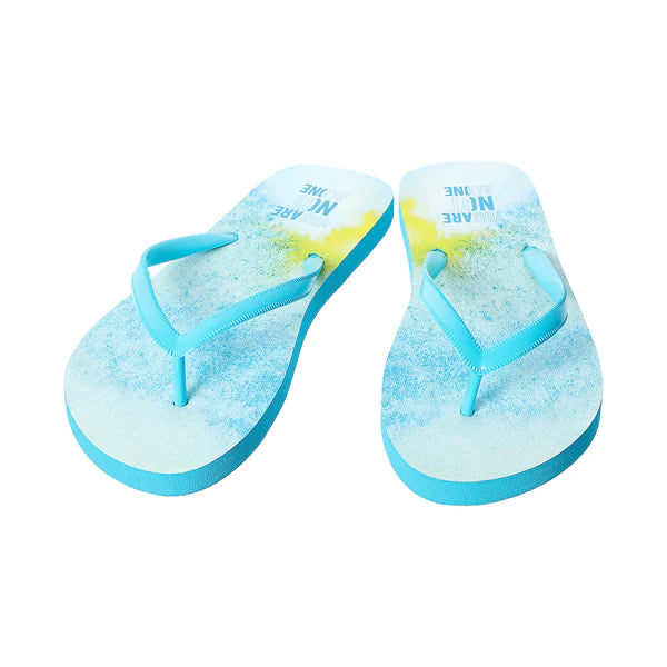 MINISO COLOR EXPLOSION WOMEN＇S FLIP FLOPS(37-38,BLUE)