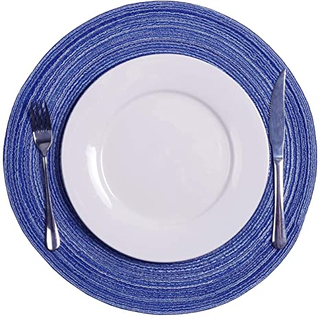 Miniso Round Braided Placemat (Blue)