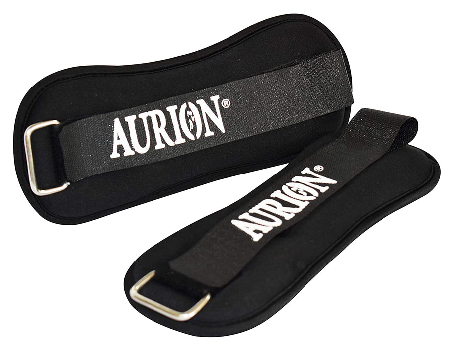 Aurion Neoprene Wrist/Ankle Weights Pro Quality Adjustable Leg Weights on Ankles/Wirst for Walking + Running Or Hands for Strength Training Exercise for Men and Women (0.5kg each)