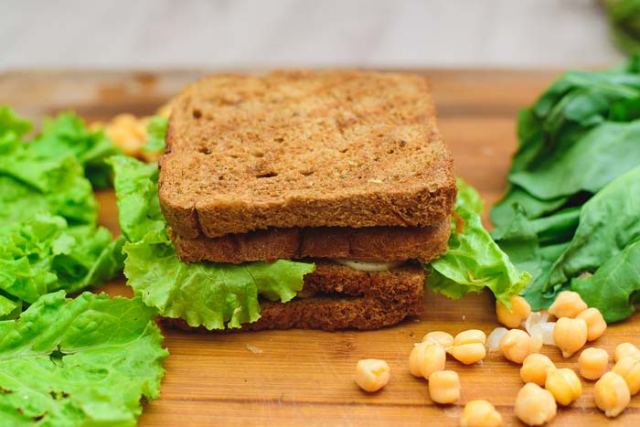 The Stayfit Kitchen Chickpea Spinach Sandwich