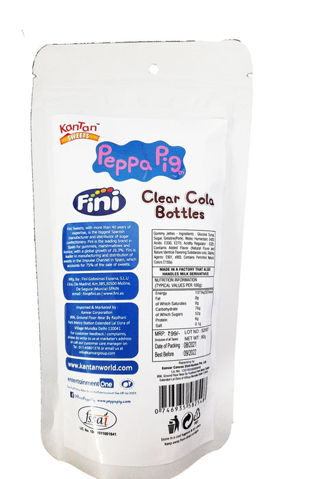 Fini Peppa Pig Clear Cola Bottle, 60g