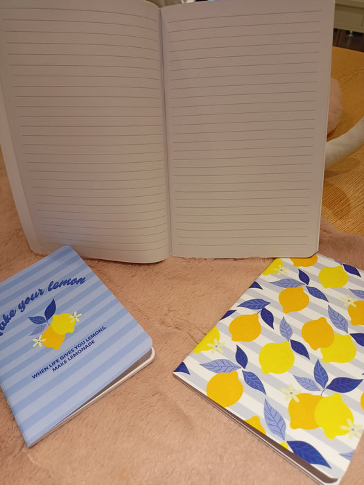 Miniso Lemon A5 B6 Stitch Bound Book Pack of 3 (Sky Blue)