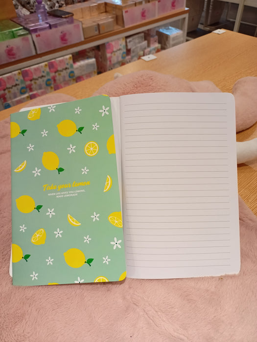 Miniso Lemon A5 B6 Stitch Bound Book Pack of 2 (Blue, Green)