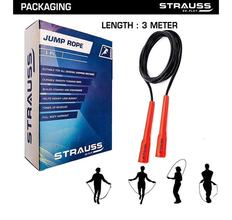 PVC Strauss Speed Skipping Rope, Orange