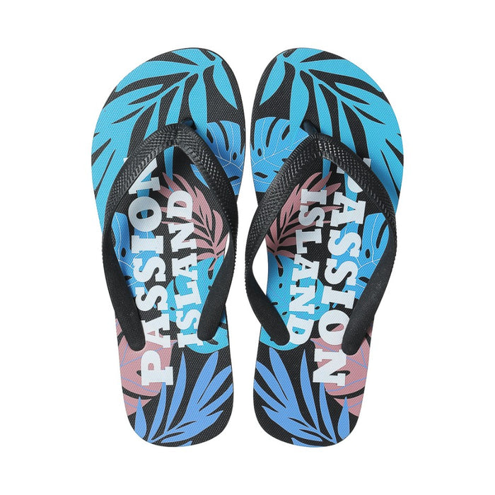 Miniso Passion Island Series Men's Flip Flops (Blue & Black)