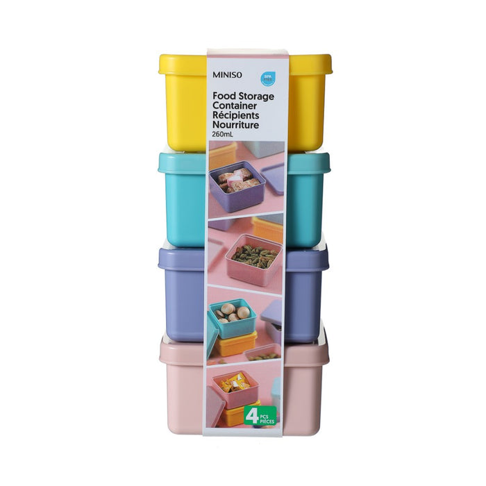 Miniso Food Storage Container (M, 4pcs)